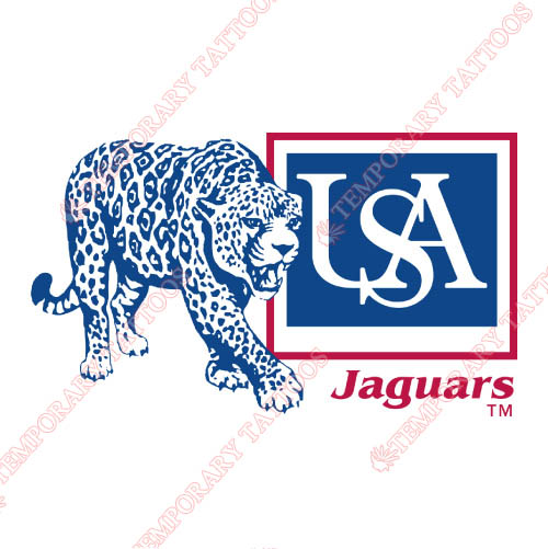 South Alabama Jaguars Customize Temporary Tattoos Stickers NO.6190